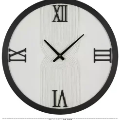 Hot Kirklands Home White and Black Modern Wall Clock
