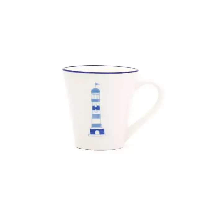 Best Kirklands Home White and Blue Nautical Mugs, Set of 4