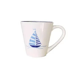 Best Kirklands Home White and Blue Nautical Mugs, Set of 4