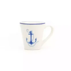 Best Kirklands Home White and Blue Nautical Mugs, Set of 4