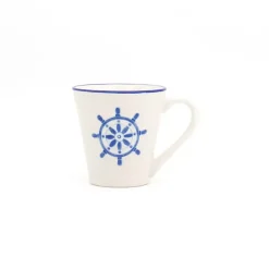 Best Kirklands Home White and Blue Nautical Mugs, Set of 4