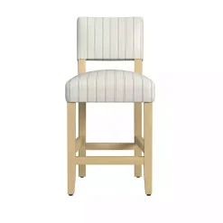 Online Kirklands Home and Blue Striped Natural Counter Stool White