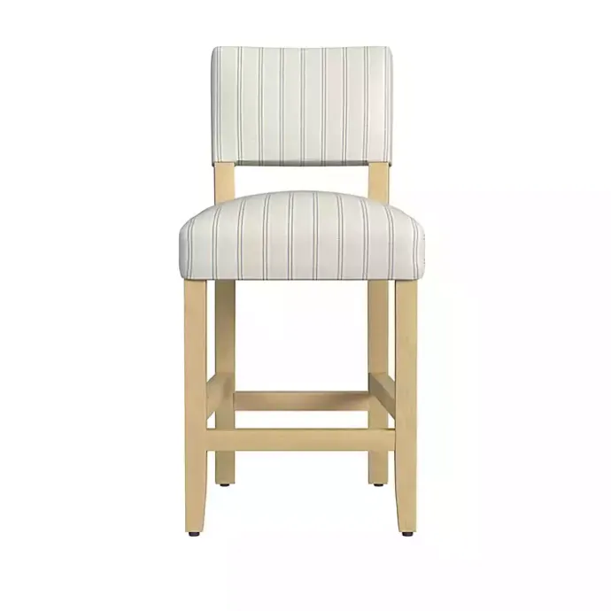 Online Kirklands Home and Blue Striped Natural Counter Stool White