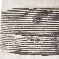 Sale Kirklands Home White and Brown Distressed Stripe Table Lamp Gray