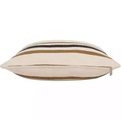 Online Kirklands Home White and Brown Striped Pillow