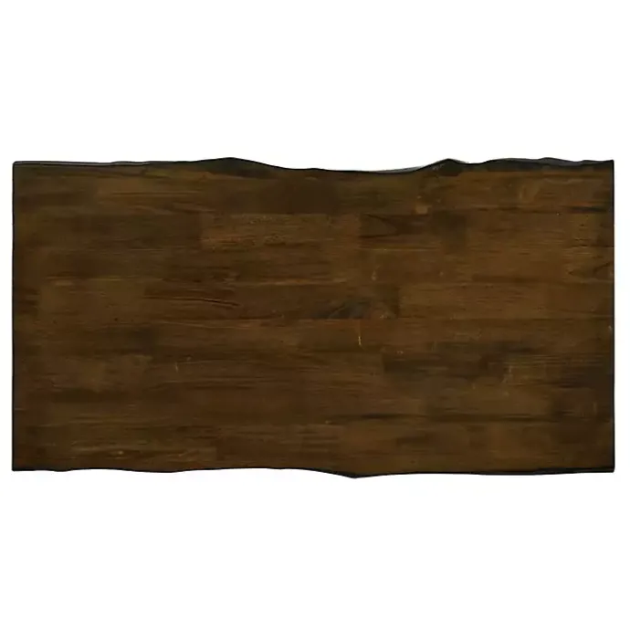 Online Kirklands Home White and Dark Oak Wood Live Edge Coffee Table Brown