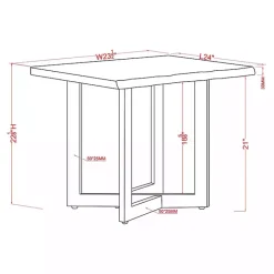 Best Kirklands Home White and Dark Oak Wood Live Edge Accent Table Brown
