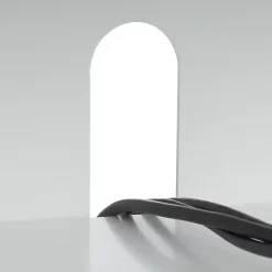 Clearance Kirklands Home and Gold Rattan Media Cabinet White