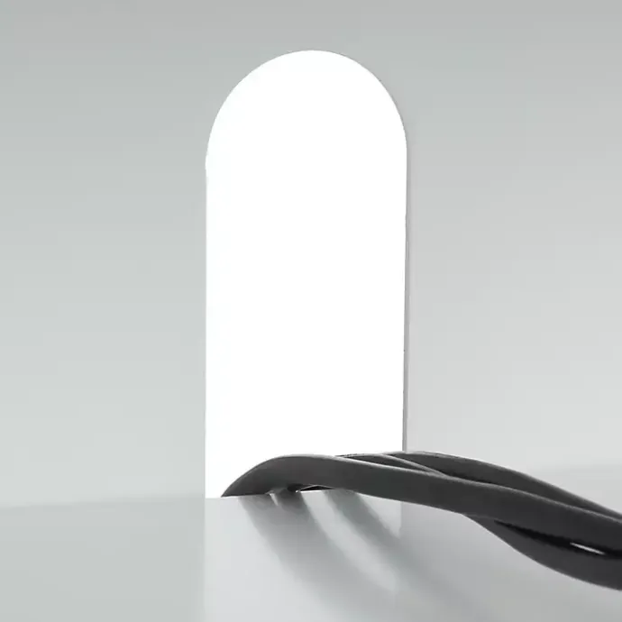 Clearance Kirklands Home and Gold Rattan Media Cabinet White