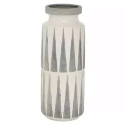 Best Kirklands Home White and Gray Geometric Triangle Vase, 17 in.