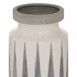 Best Kirklands Home White and Gray Geometric Triangle Vase, 17 in.