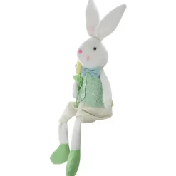 Sale Kirklands Home White and Green Easter Bunny Plush