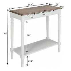 Clearance Kirklands Home and Natural Davis Console Table White