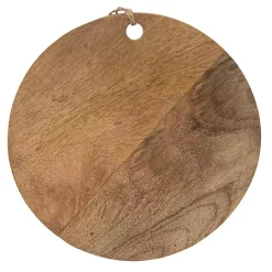 Kirklands Home White and Natural Wood Geometric Cutting Board