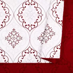 Discount Kirklands Home White and Red Pattern 3-pc. King Quilt Set