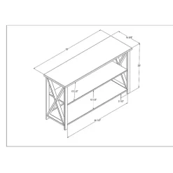 Sale Kirklands Home White and Rustic Oak Wood Farmhouse Console Table