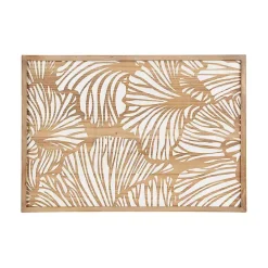 Sale Kirklands Home White and Rustic Wood Botanical Wall Plaque