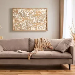 Sale Kirklands Home White and Rustic Wood Botanical Wall Plaque