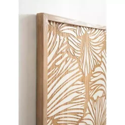 Sale Kirklands Home White and Rustic Wood Botanical Wall Plaque