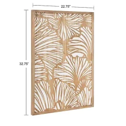 Sale Kirklands Home White and Rustic Wood Botanical Wall Plaque