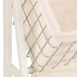 Online Kirklands Home White and Silver Basket Tower