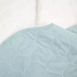 Sale Kirklands Home White and Teal Scallop 3-pc. Full/Queen Quilt Set