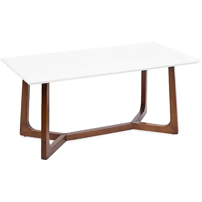 Clearance Kirklands Home and Walnut Olivia Coffee Table White