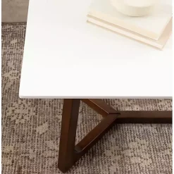 Clearance Kirklands Home and Walnut Olivia Coffee Table White