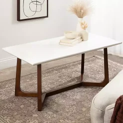 Clearance Kirklands Home and Walnut Olivia Coffee Table White