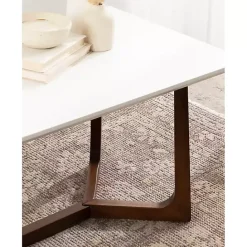 Clearance Kirklands Home and Walnut Olivia Coffee Table White