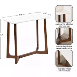 Clearance Kirklands Home and Walnut Olivia Console Table White
