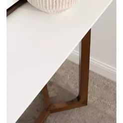 Clearance Kirklands Home and Walnut Olivia Console Table White