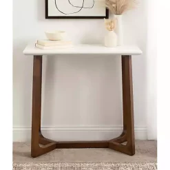Clearance Kirklands Home and Walnut Olivia Console Table White