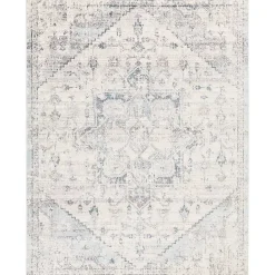 Sale Kirklands Home White Anita Distressed Area Rug, 7x10 Gray