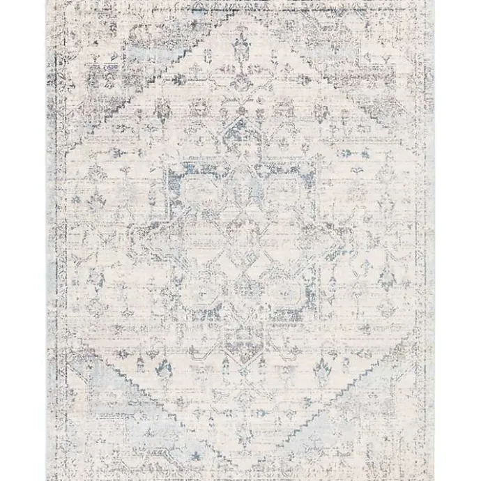Sale Kirklands Home White Anita Distressed Area Rug, 7x10 Gray