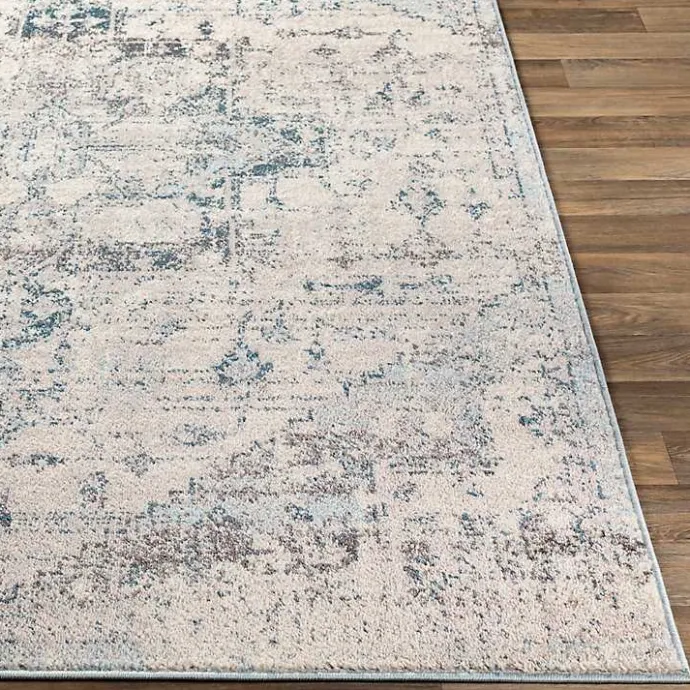 Sale Kirklands Home White Anita Distressed Area Rug, 7x10 Gray
