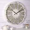 Outlet Kirklands Home White Antique Plaques Wall Clock