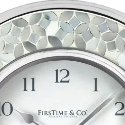 New Kirklands Home White Arabesque Mosaic Frame Wall Clock