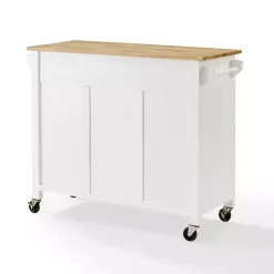 Best Kirklands Home Barn Door Kitchen Cart White