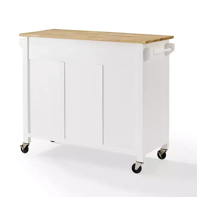 Best Kirklands Home Barn Door Kitchen Cart White