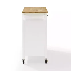 Best Kirklands Home Barn Door Kitchen Cart White