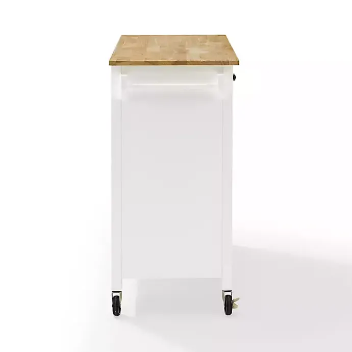 Best Kirklands Home Barn Door Kitchen Cart White