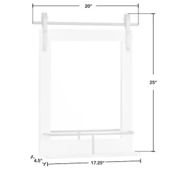 Best Kirklands Home Barn Door Mirror with Shelf White