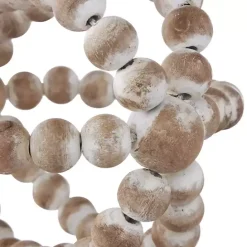 Online Kirklands Home White Beaded Boho Wooden Orbs, Set of 3
