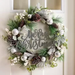 Online Kirklands Home Berry Merry Christmas Wreath White
