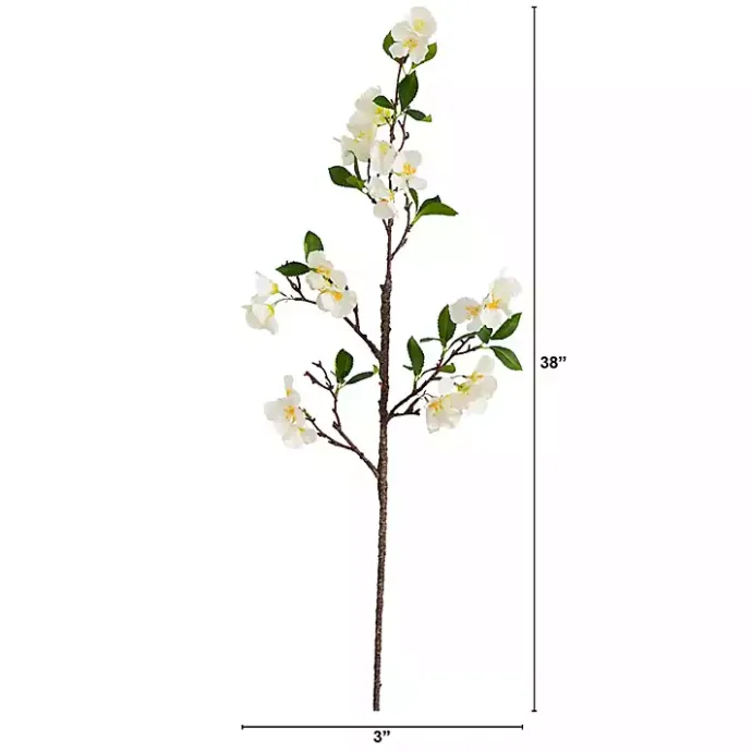 Sale Kirklands Home Blossom Flower Stems, Set of 3 White