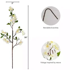 Sale Kirklands Home Blossom Flower Stems, Set of 3 White