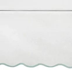 Hot Kirklands Home White Blue Scalloped Coastal King Bed Skirt