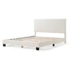 Sale Kirklands Home Boucle Karson Queen Platform Bed White