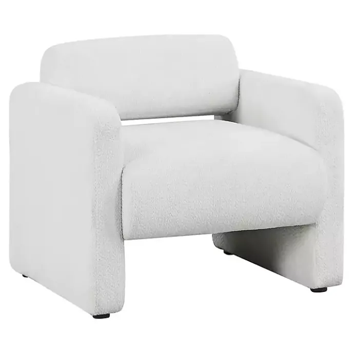 Best Kirklands Home Boucle Modern Accent Chair White